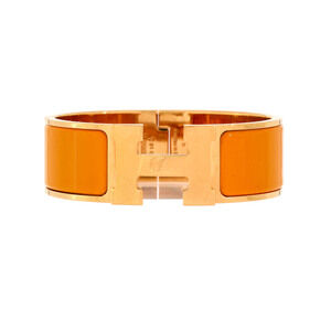 Hermes Wide Clic Clac H Bracelet Metal and Enamel
